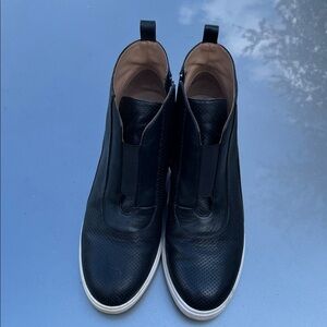 Polo by Ralph Lauren Black Ankle Boots with White Soles